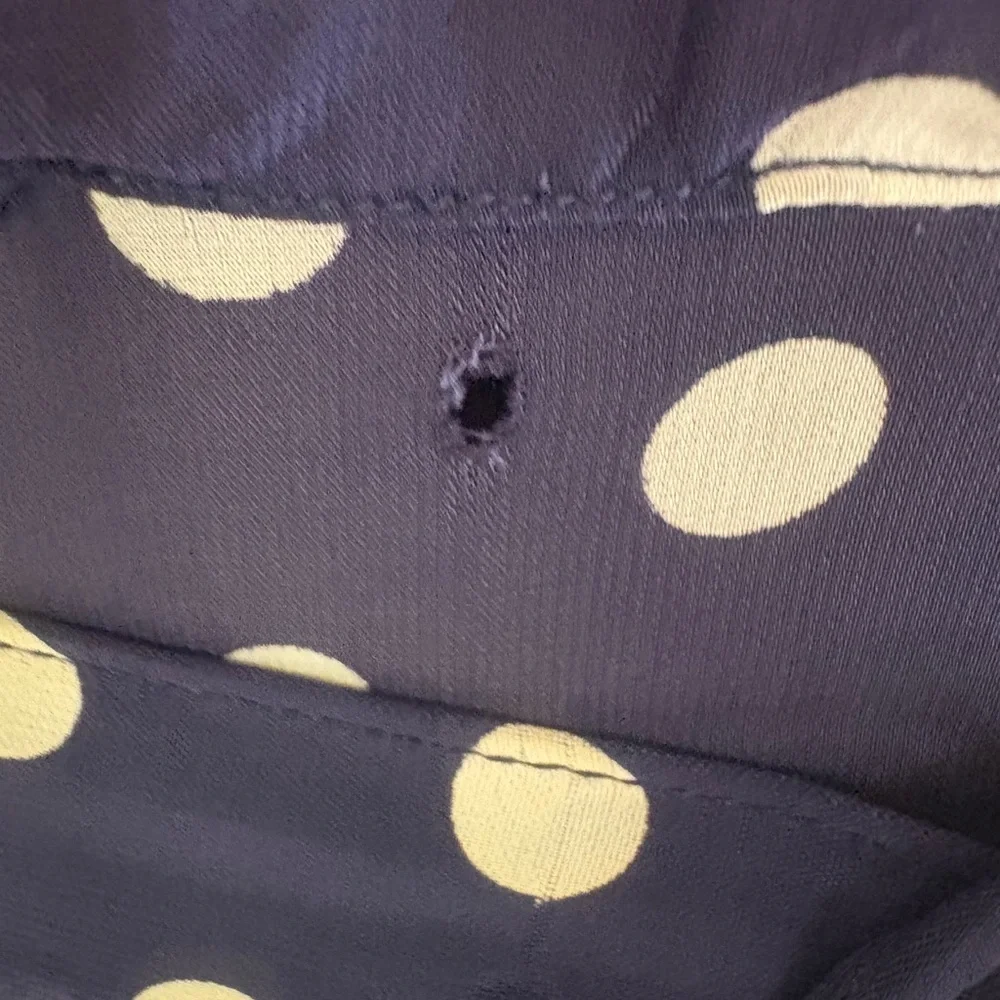 Navy Blue and White Polka Dot Shirtwaist Dress - Picture 7 of 11